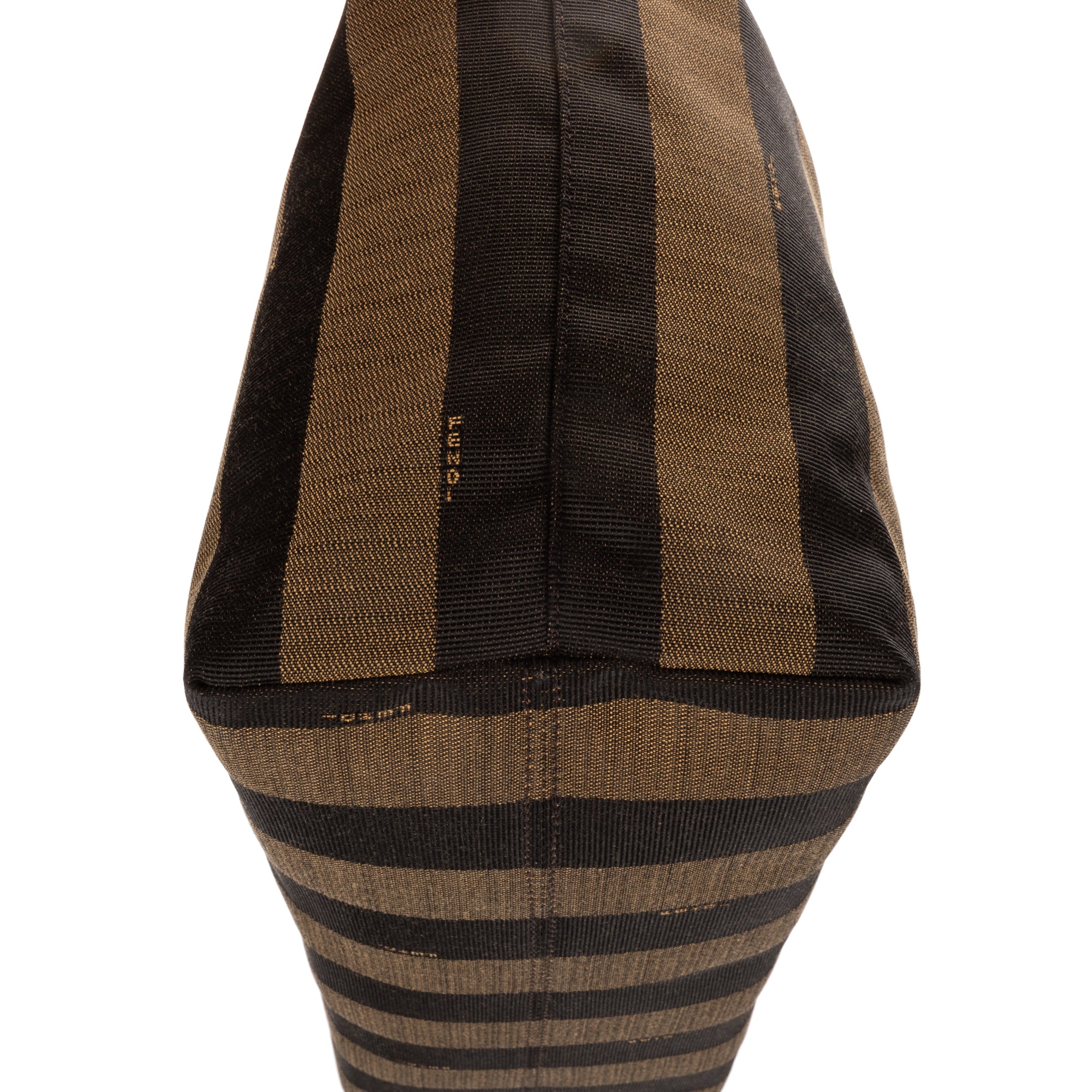 Shoulder Bag Large Pequin Zip Tote Large Pink Calfskin with Pequin Striped Canvas
