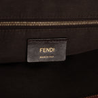 Shoulder Bag Large Pequin Zip Tote Large Pink Calfskin with Pequin Striped Canvas