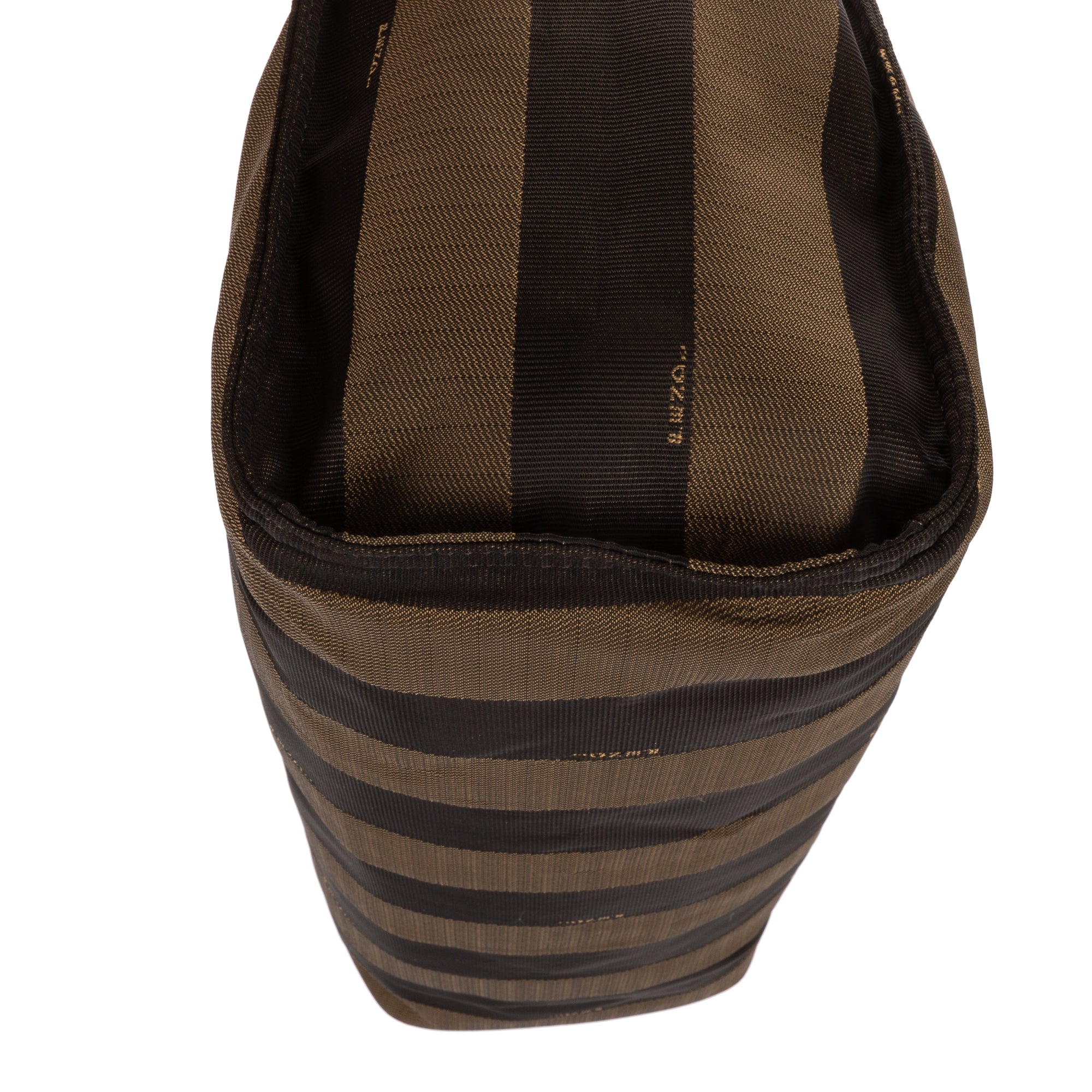Shoulder Bag Shopper Tote Black Pequin Striped Canvas