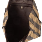 Shoulder Bag Shopper Tote Black Pequin Striped Canvas