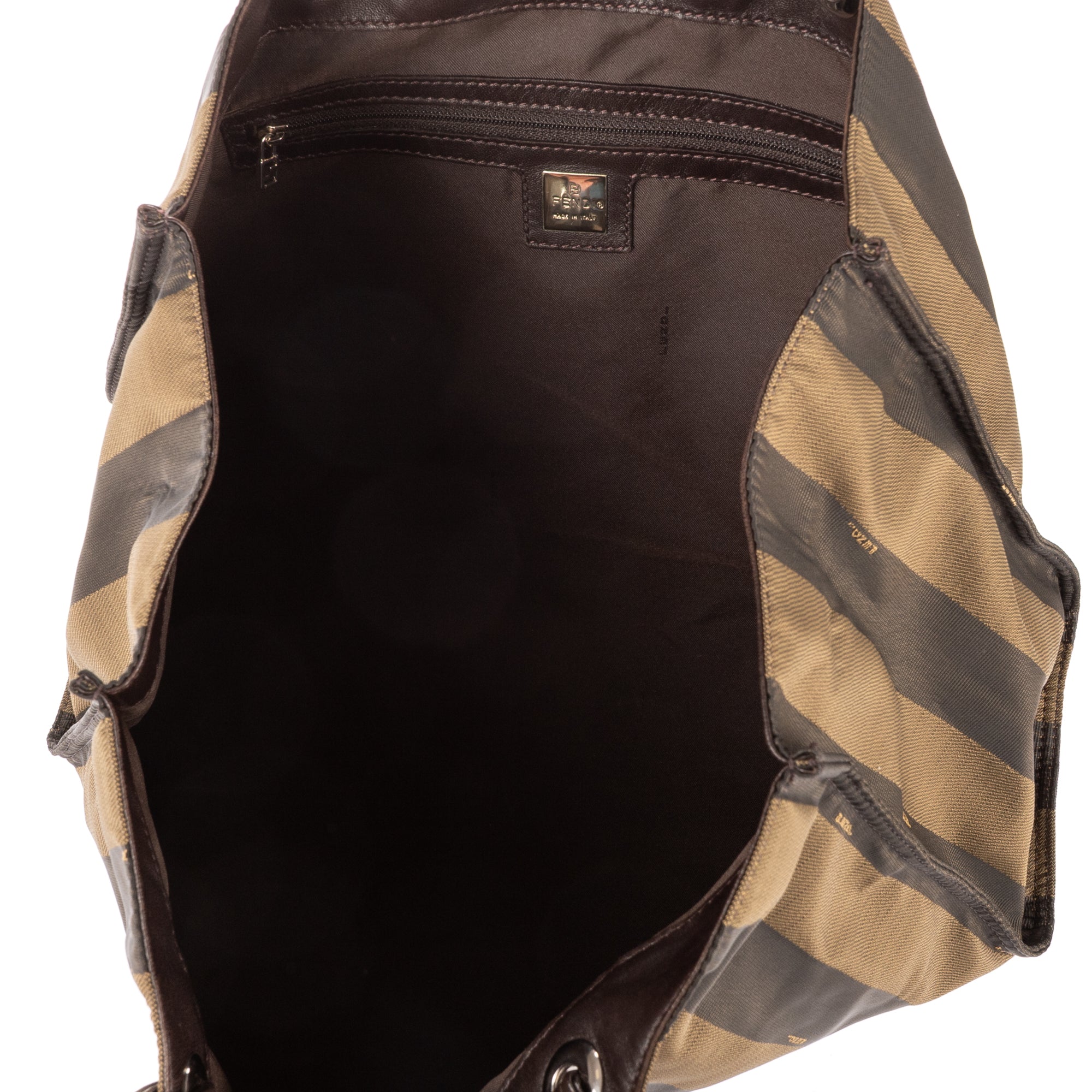 Shoulder Bag Shopper Tote Black Pequin Striped Canvas