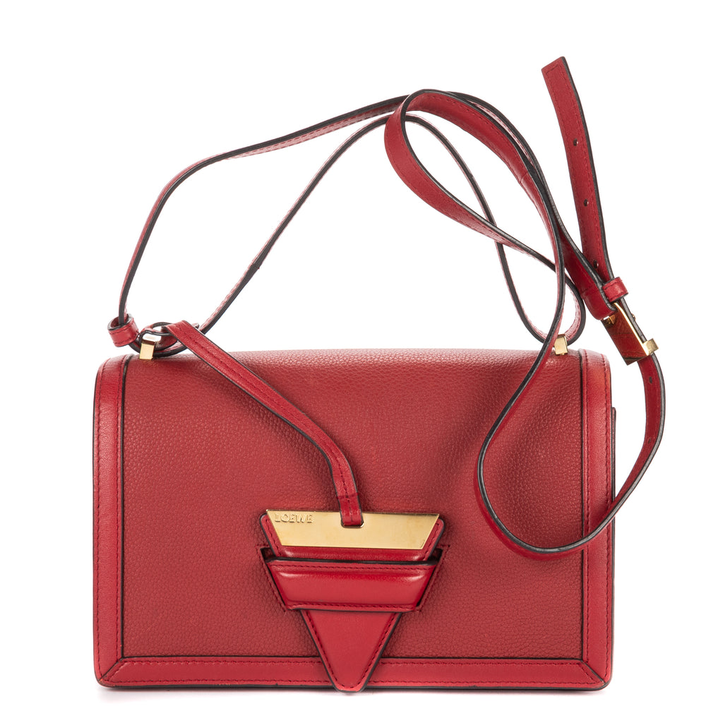 Shoulder Bag Medium Barcelona Medium Red Grained Calfskin Leather