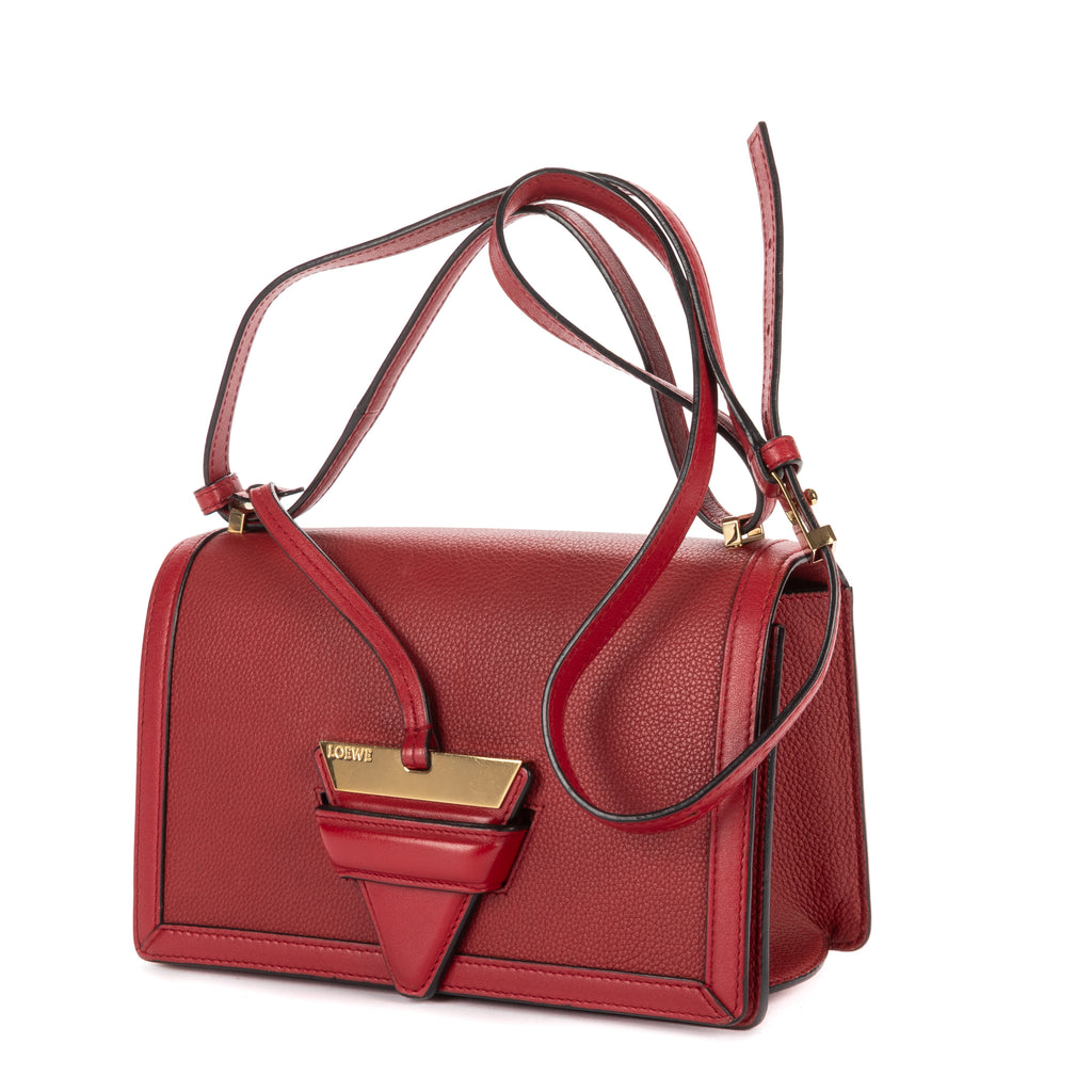 Shoulder Bag Medium Barcelona Medium Red Grained Calfskin Leather