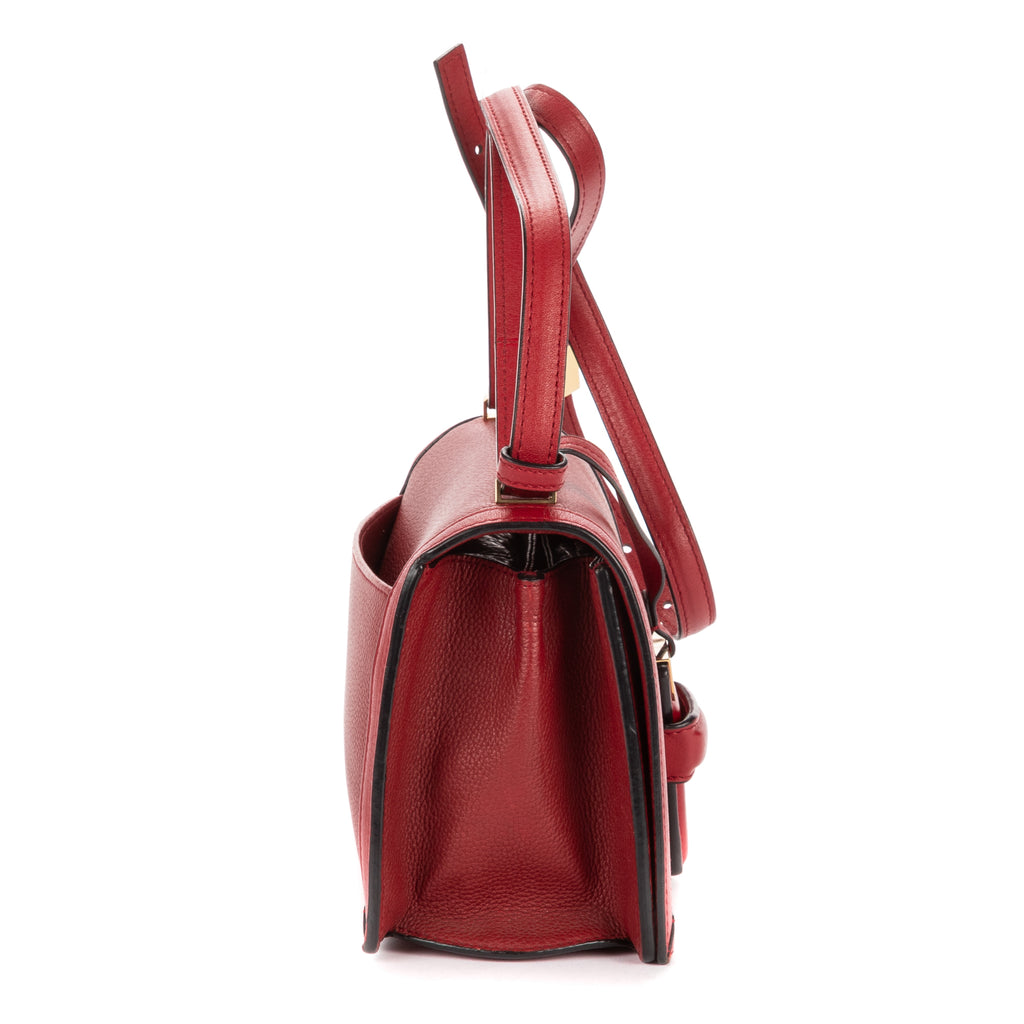 Shoulder Bag Medium Barcelona Medium Red Grained Calfskin Leather