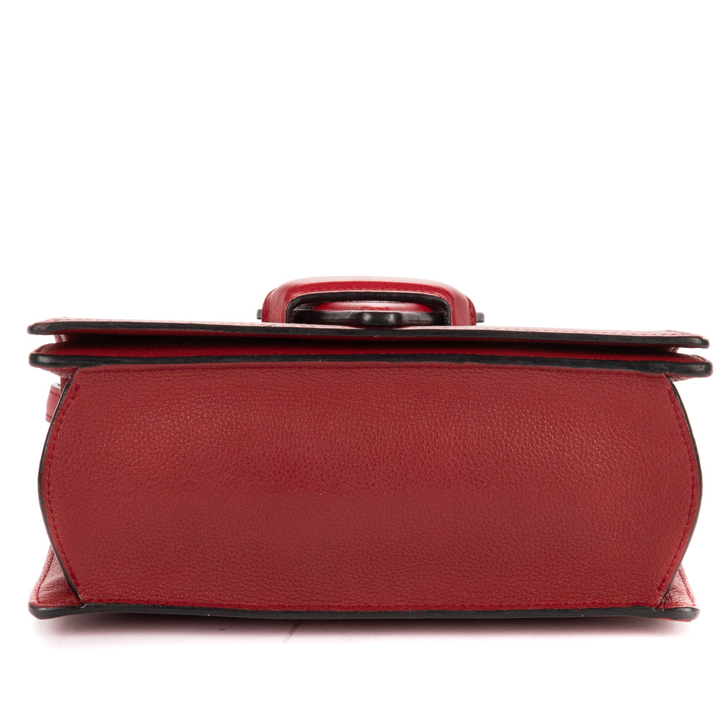 Shoulder Bag Medium Barcelona Medium Red Grained Calfskin Leather