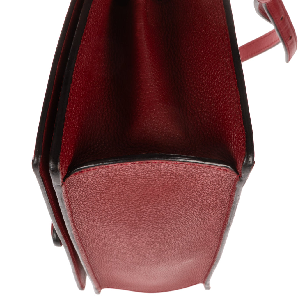 Shoulder Bag Medium Barcelona Medium Red Grained Calfskin Leather