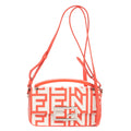 Shoulder Bag Fendi x Marc Jacobs Mamma Baguette Mini Orange Logo Print Nappa Leather