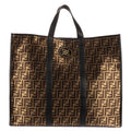 Handbag Karligraphy Tote Bag Black Metallic Zucca Canvas
