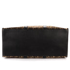 Handbag Karligraphy Tote Bag Black Metallic Zucca Canvas