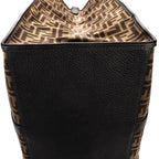 Handbag Karligraphy Tote Bag Black Metallic Zucca Canvas