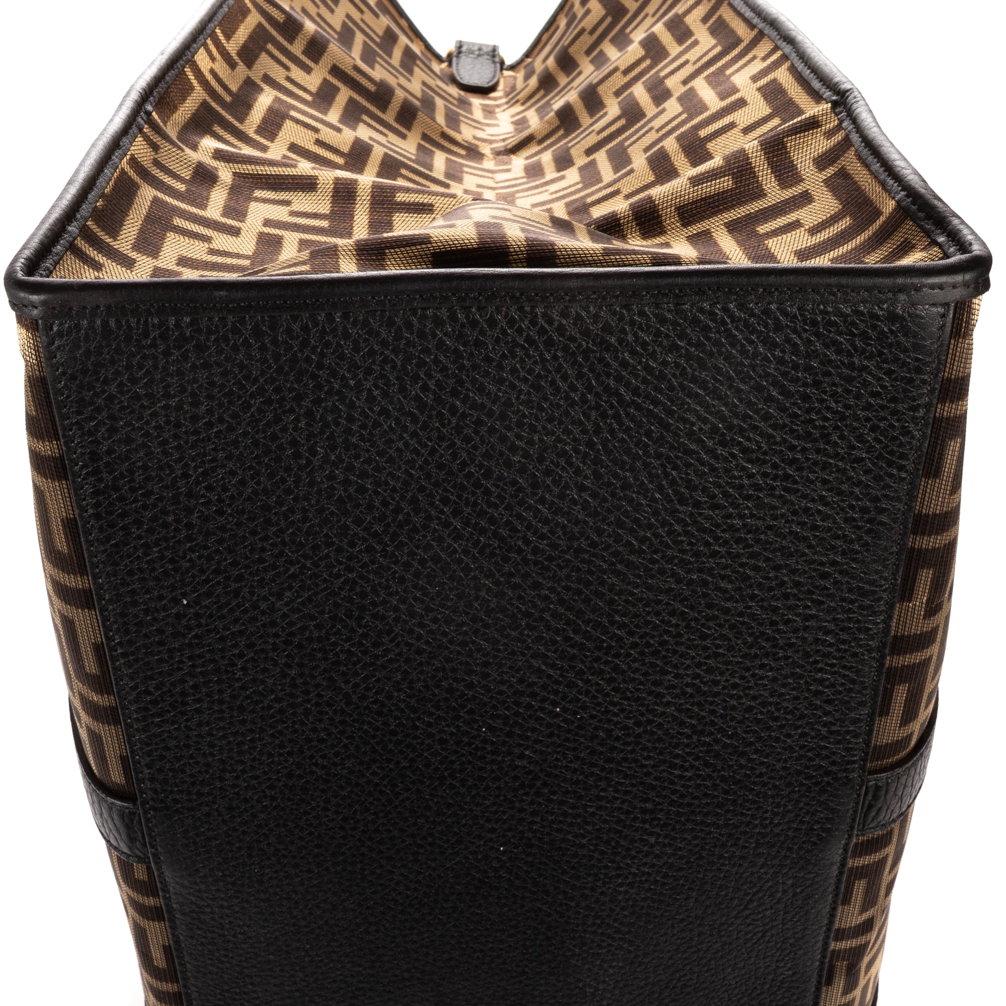 Handbag Karligraphy Tote Bag Black Metallic Zucca Canvas