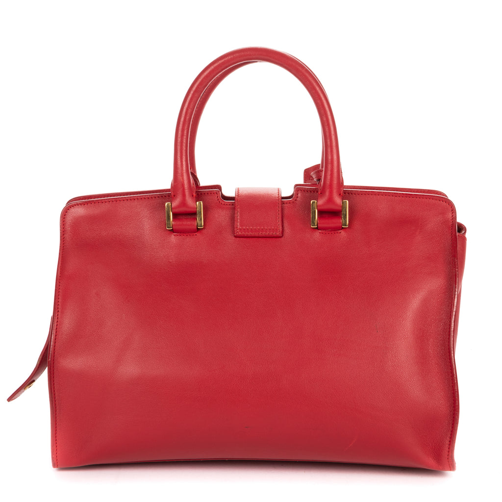 Shoulder Bag Small Cabas Chyc Red Smooth Calfskin Leather