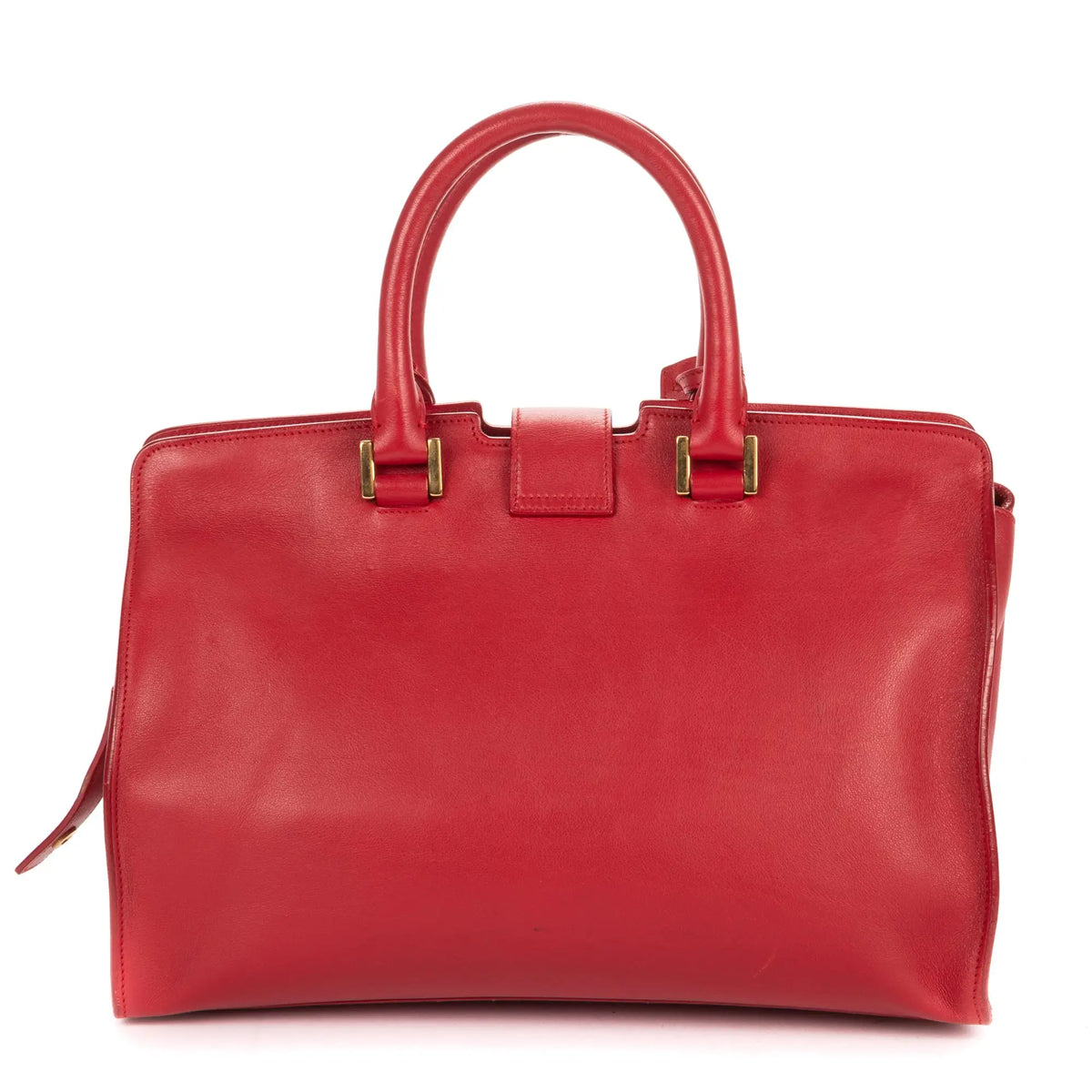 Sac Bandoulière Petit Cabas Chyc Rouge Cuir de Veau Lisse