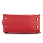 Shoulder Bag Small Cabas Chyc Red Smooth Calfskin Leather
