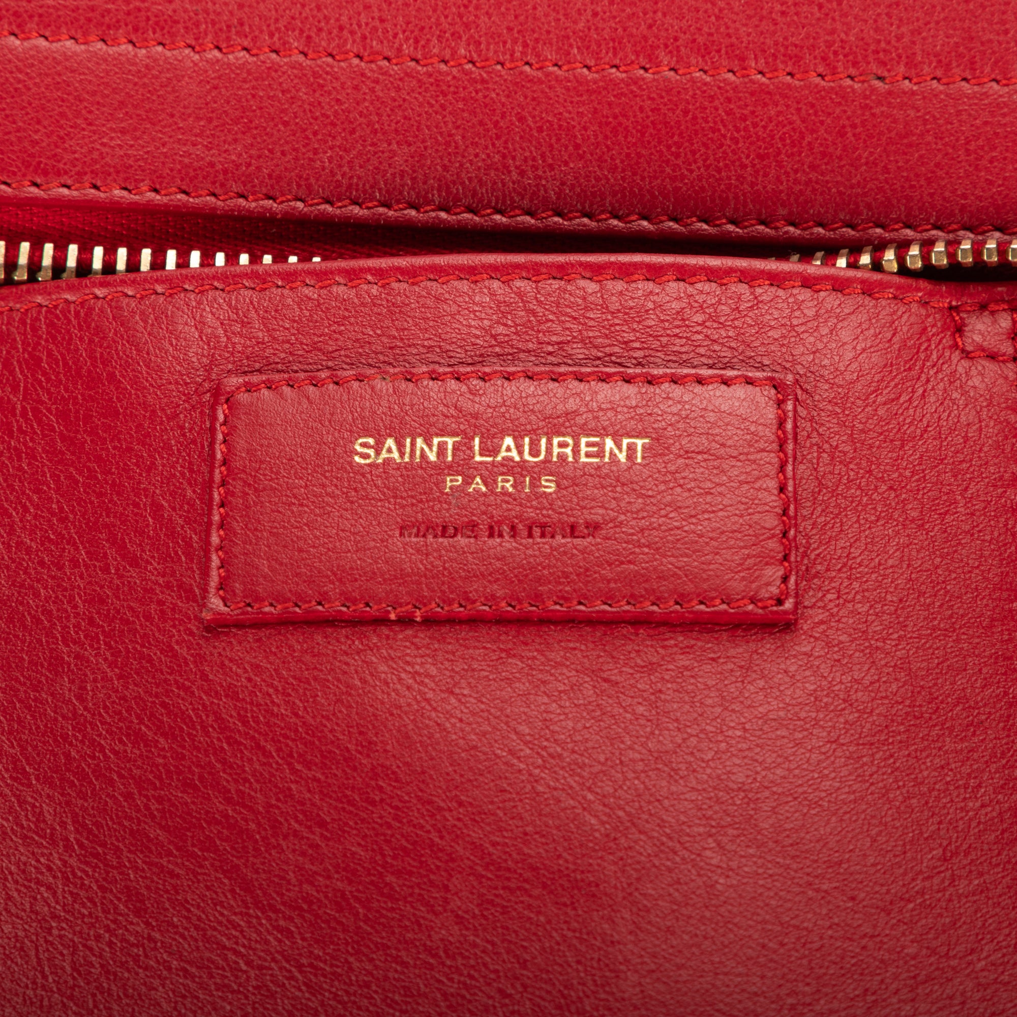 Shoulder Bag Small Cabas Chyc Red Smooth Calfskin Leather