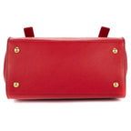 Shoulder Bag Small Muse Two Red Grained Calfskin Leather