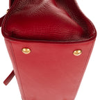 Shoulder Bag Small Muse Two Red Grained Calfskin Leather