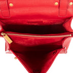 Shoulder Bag Small Muse Two Red Grained Calfskin Leather