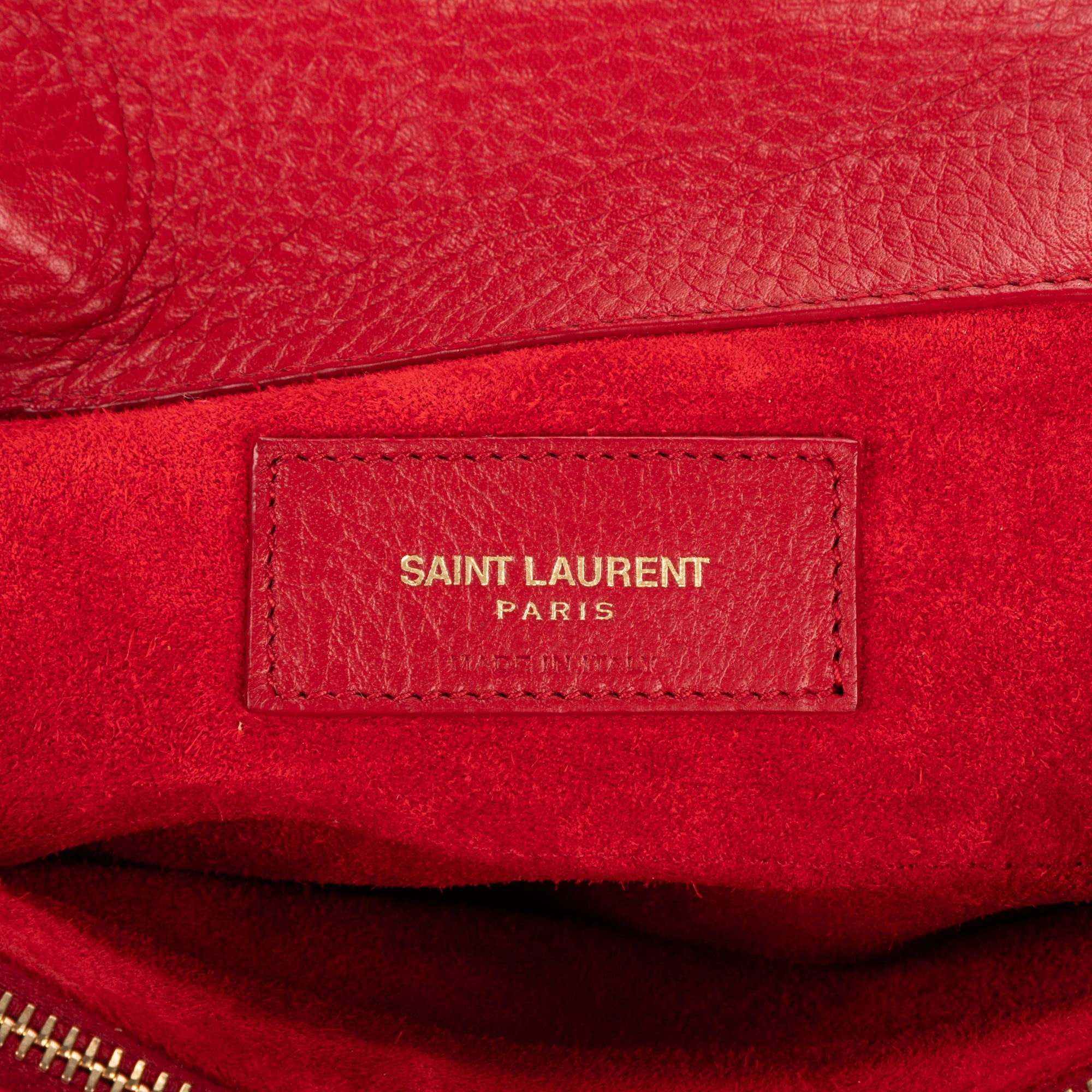 Shoulder Bag Small Muse Two Red Grained Calfskin Leather