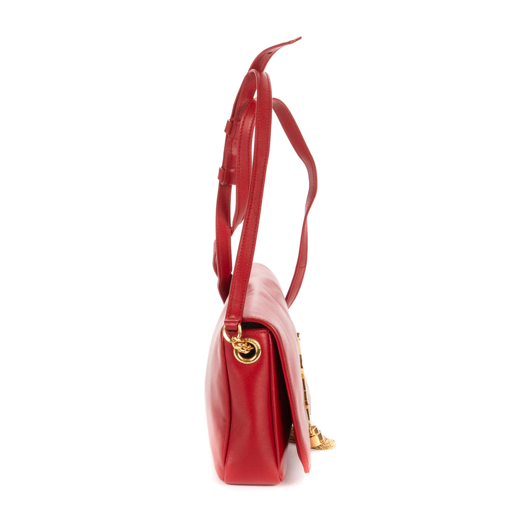 Shoulder Bag Kate Tassel Crossbody Red Smooth Calfskin Leather