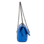 Shoulder Bag Olimpia Crossbody Blue Intrecciato Calfskin Leather