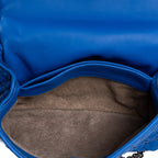 Shoulder Bag Olimpia Crossbody Blue Intrecciato Calfskin Leather