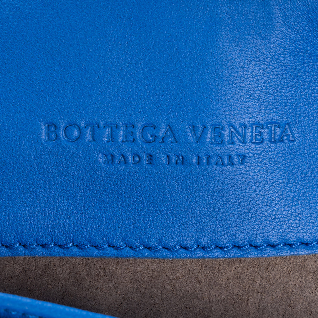 Shoulder Bag Olimpia Crossbody Blue Intrecciato Calfskin Leather