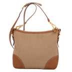 Shoulder Bag Vintage Logo Crossbody Brown Jacquard Canvas