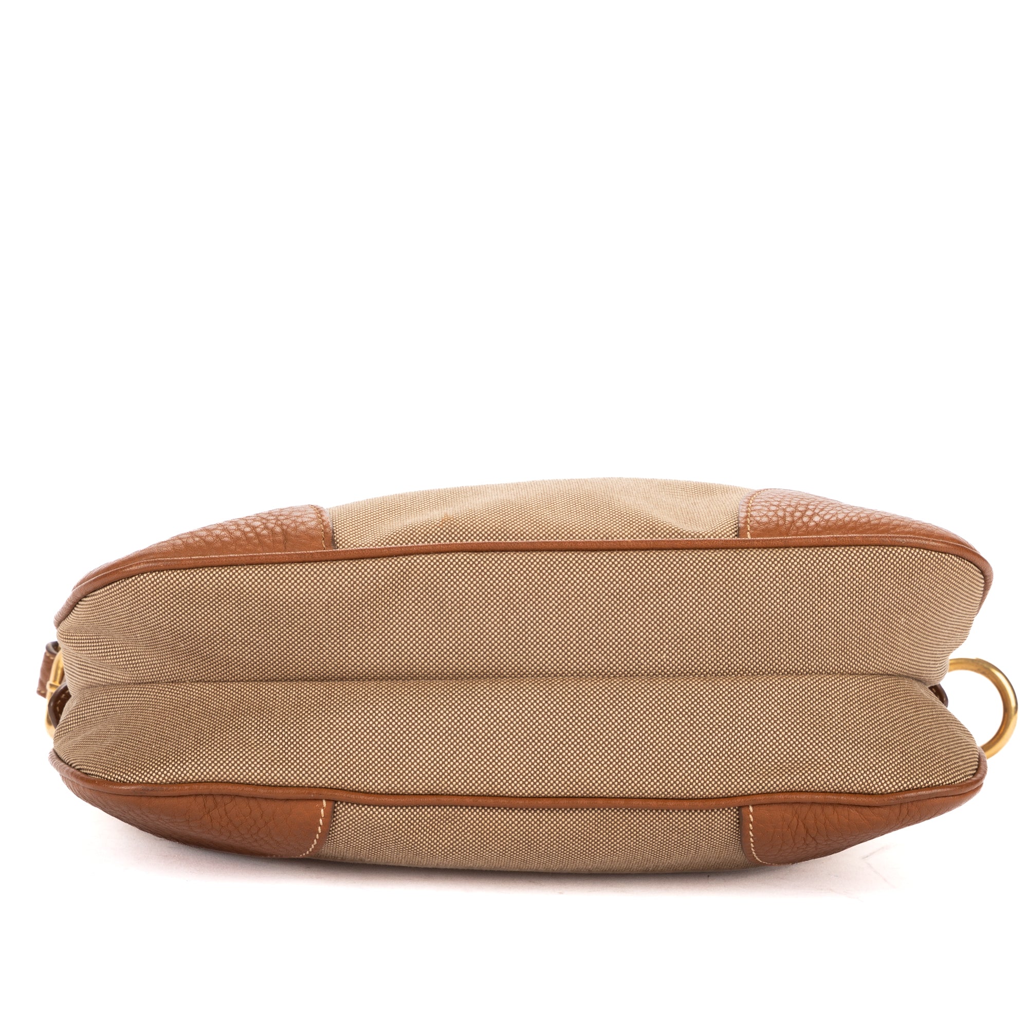 Shoulder Bag Vintage Logo Crossbody Brown Jacquard Canvas