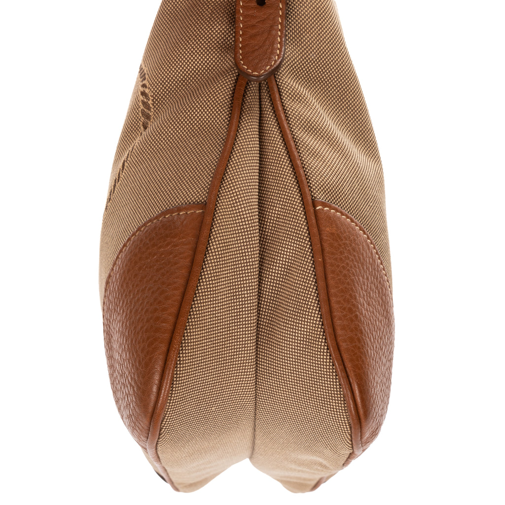 Shoulder Bag Vintage Logo Crossbody Brown Jacquard Canvas