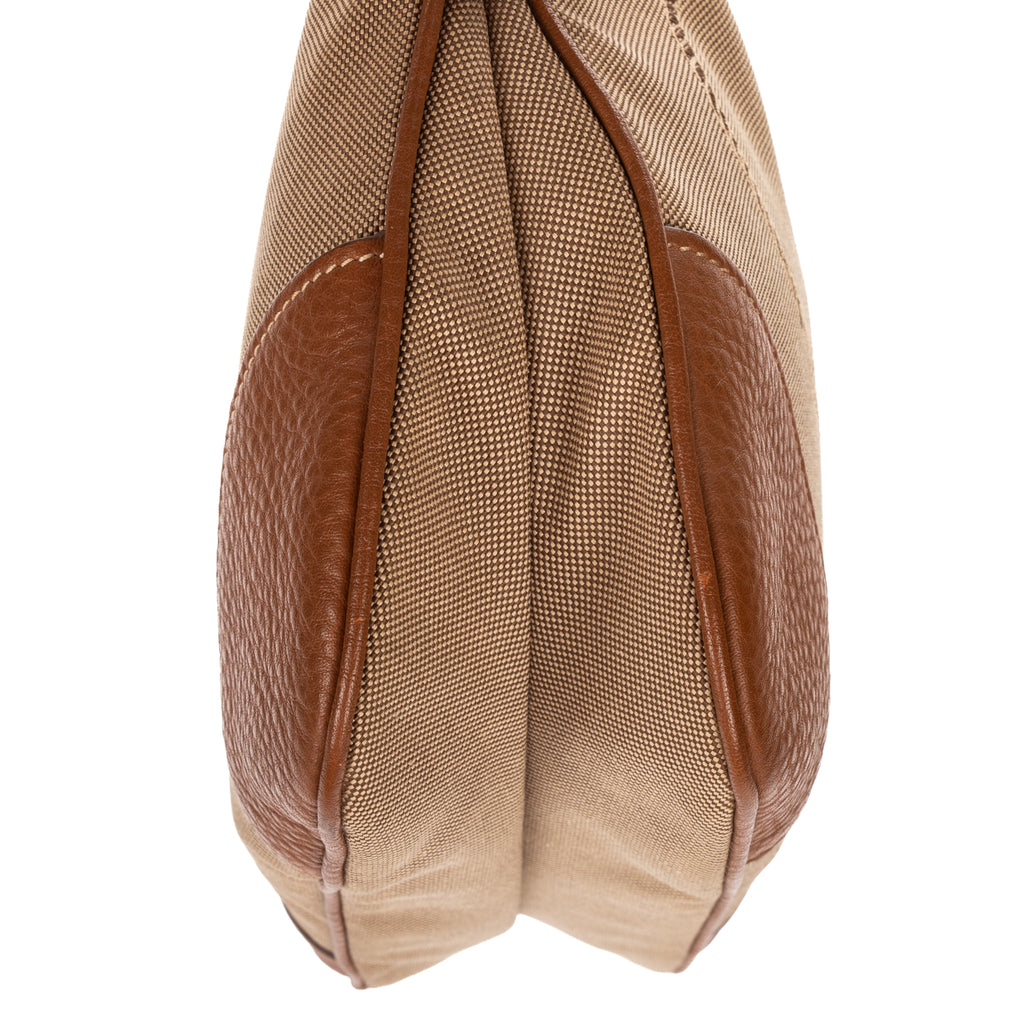 Shoulder Bag Vintage Logo Crossbody Brown Jacquard Canvas