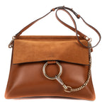 Shoulder Bag Medium Faye Bag Medium Brown Calfskin/Suede Leather