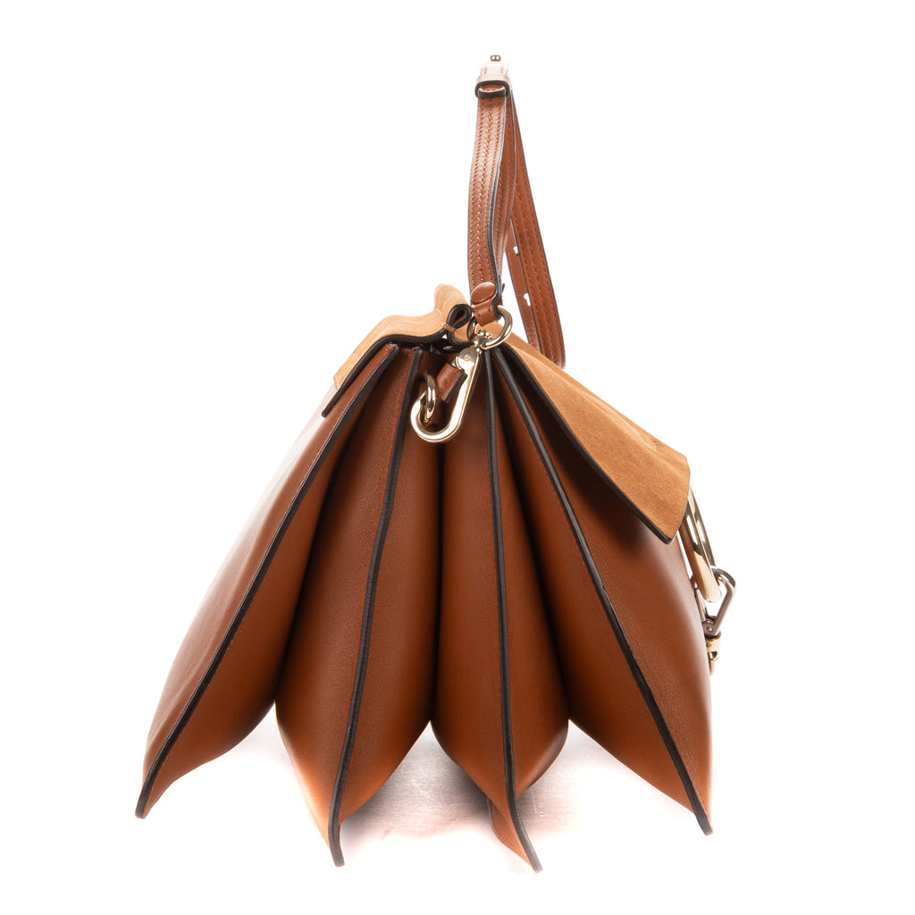 Shoulder Bag Medium Faye Bag Medium Brown Calfskin/Suede Leather