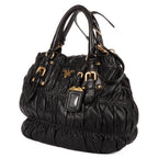 Shoulder Bag Medium Gaufre Tote Medium Black Nappa Gaufre Leather