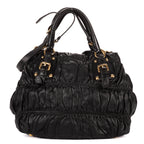 Shoulder Bag Medium Gaufre Tote Medium Black Nappa Gaufre Leather
