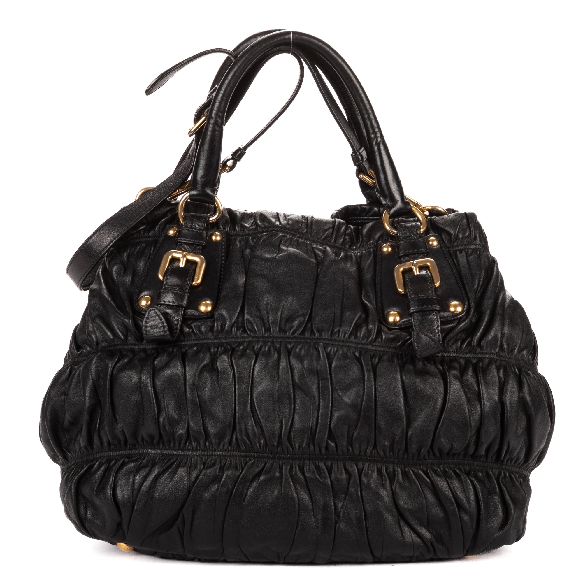Shoulder Bag Medium Gaufre Tote Medium Black Nappa Gaufre Leather