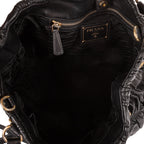 Shoulder Bag Medium Gaufre Tote Medium Black Nappa Gaufre Leather