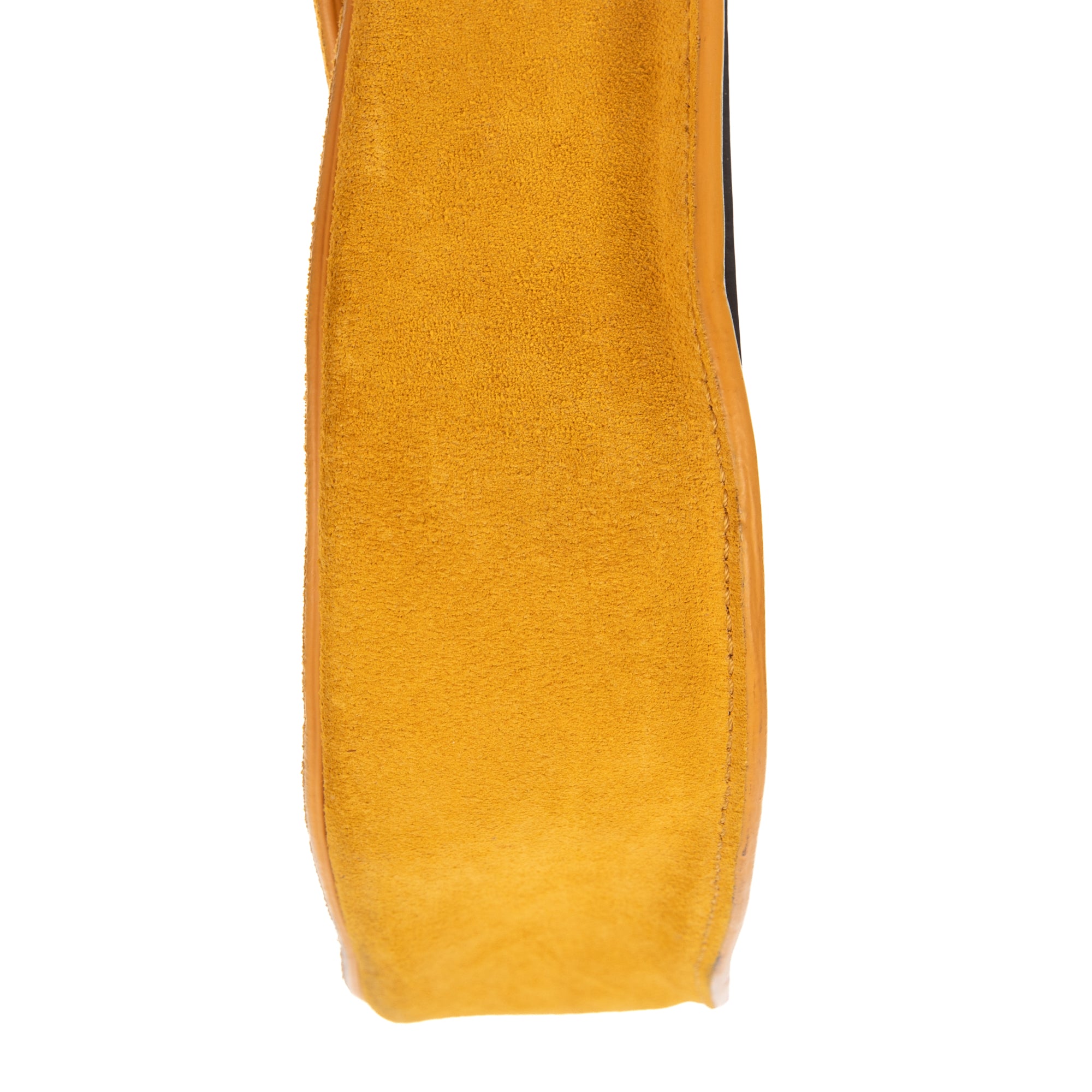 Shoulder Bag Trotteur Crossbody Yellow Suede Leather