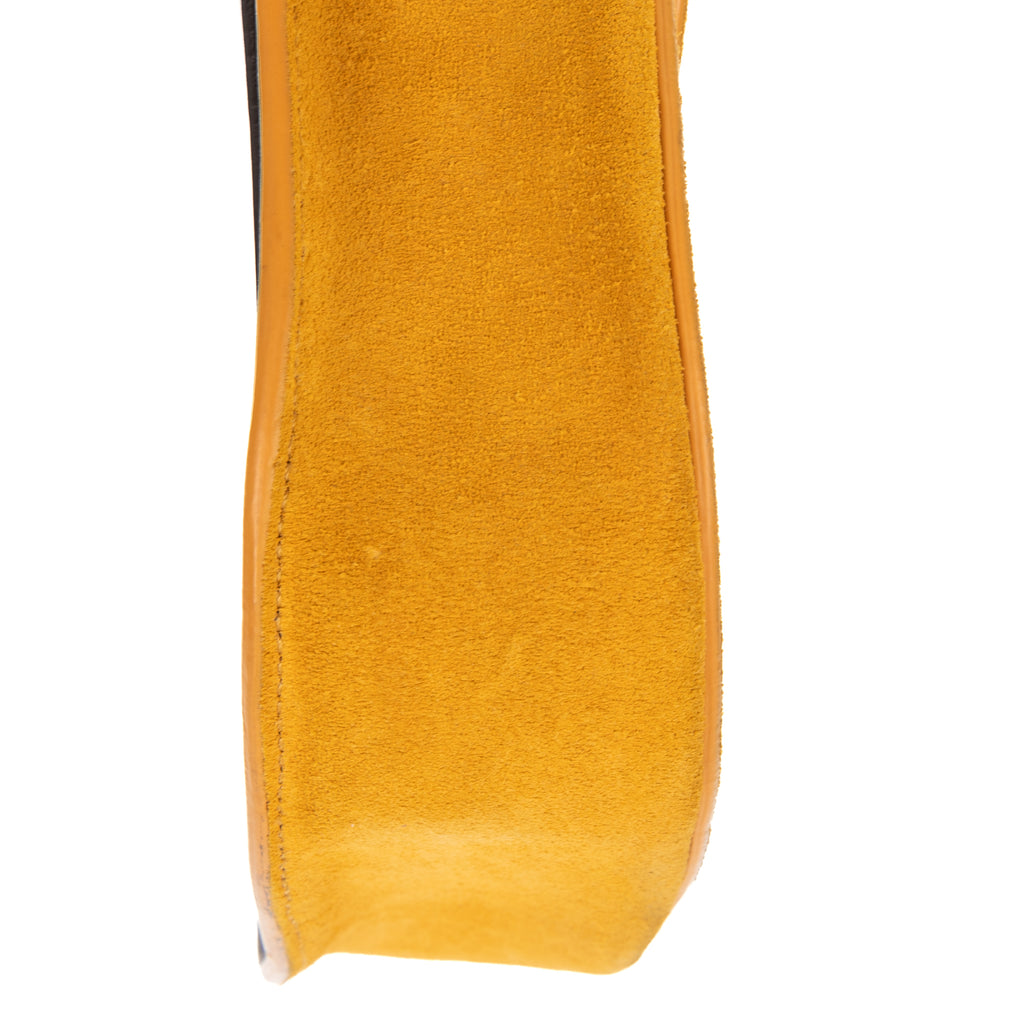 Shoulder Bag Trotteur Crossbody Yellow Suede Leather