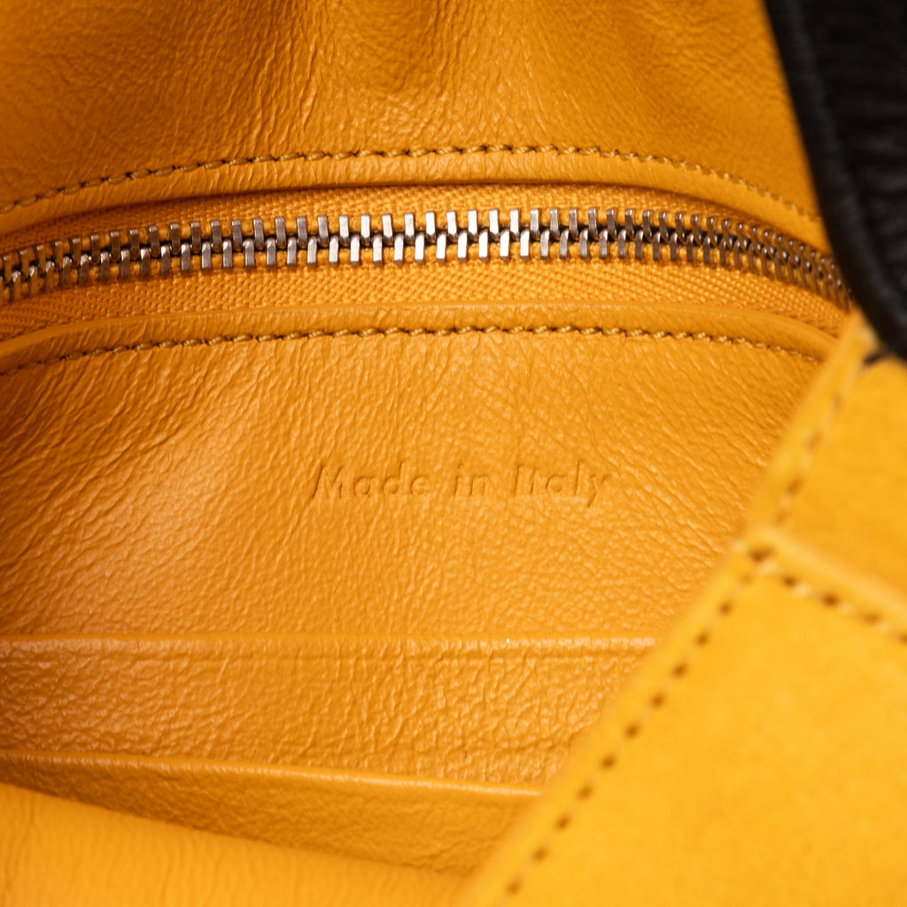 Shoulder Bag Trotteur Crossbody Yellow Suede Leather