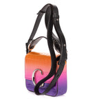 Shoulder Bag Mini C Bag Mini Purple Crocodoile Embossed Calfskin Leather