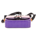Shoulder Bag Mini C Bag Mini Purple Crocodoile Embossed Calfskin Leather