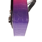 Shoulder Bag Mini C Bag Mini Purple Crocodoile Embossed Calfskin Leather
