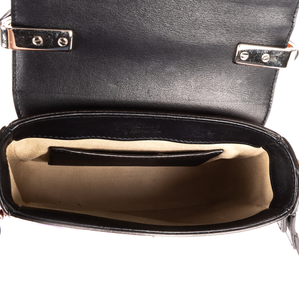 Shoulder Bag Mini C Bag Mini Purple Crocodoile Embossed Calfskin Leather