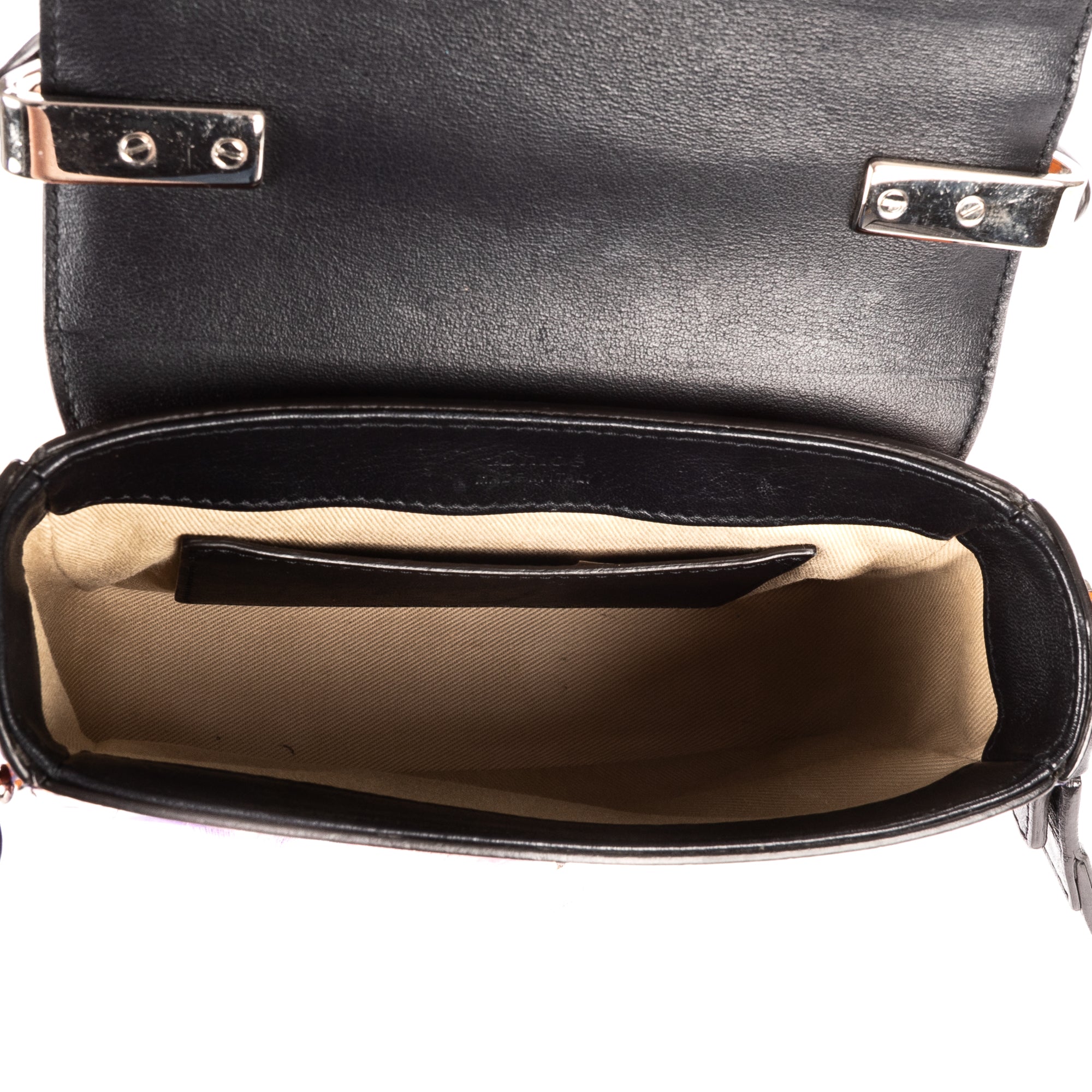Shoulder Bag Mini C Bag Mini Purple Crocodoile Embossed Calfskin Leather