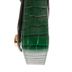 Shoulder Bag Mini C Bag Mini Dark Green Crocodoile Embossed Calfskin Leather