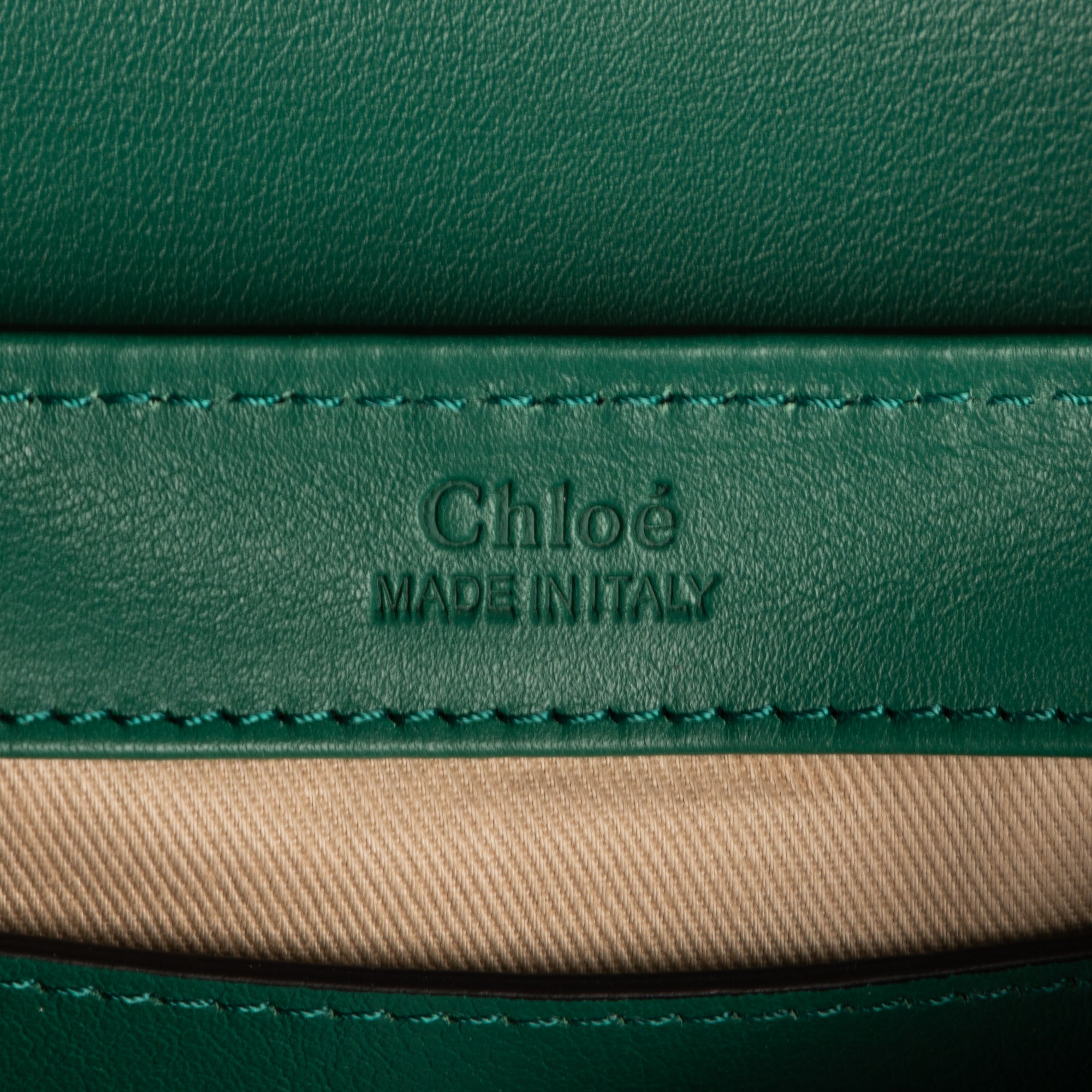 Shoulder Bag Mini C Bag Mini Dark Green Crocodoile Embossed Calfskin Leather