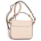 Shoulder Bag Mini C Bag Mini Beige Crocodoile Embossed Calfskin Leather