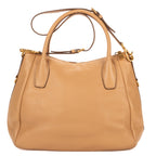 Shoulder Bag 2-Way Tote Beige Vitello Daino Leather