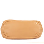 Shoulder Bag 2-Way Tote Beige Vitello Daino Leather